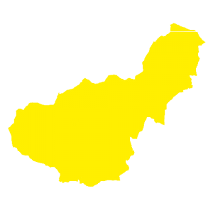 silueta del mapa de granada en amarillo