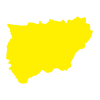 silueta del mapa en amarillo Jaen